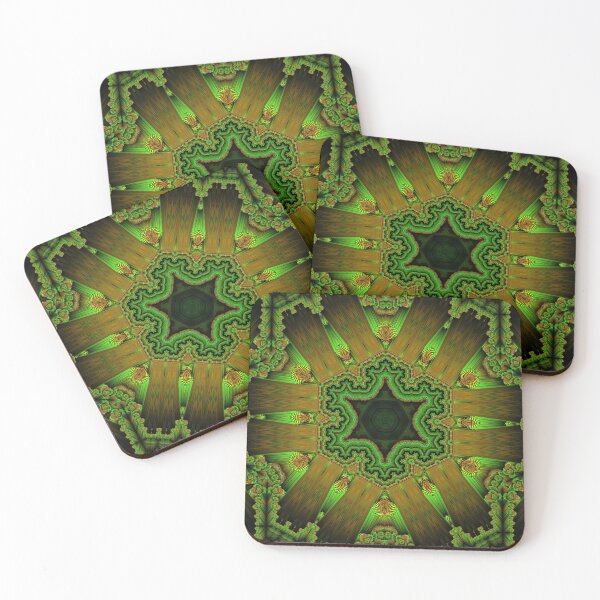 Item preview,  spring brown and green coloured kaleidoscopic design designed and sold by mister-john.