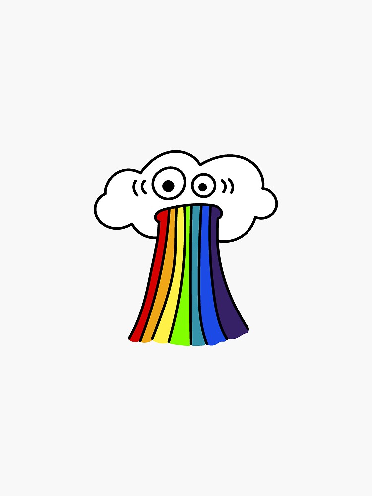 "Cloud Throwing up the Rainbow" Sticker for Sale by AbsentDreamerco