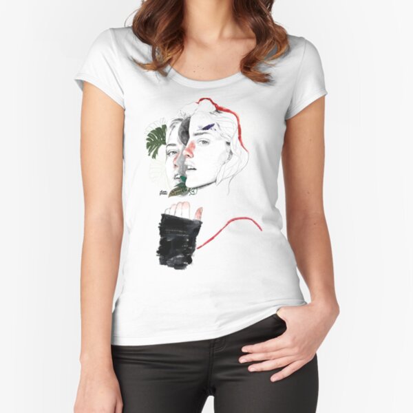 CELLULAR DIVISION II by elena garnu Fitted Scoop T-Shirt