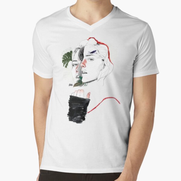 CELLULAR DIVISION II by elena garnu V-Neck T-Shirt