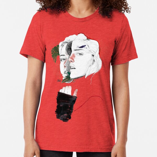CELLULAR DIVISION II by elena garnu Tri-blend T-Shirt