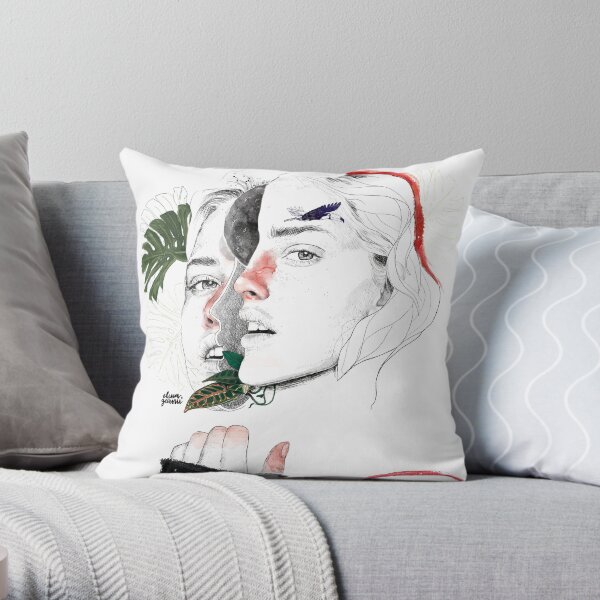 CELLULAR DIVISION II by elena garnu Throw Pillow
