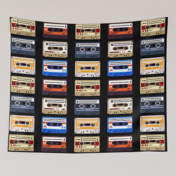 Item preview, Cassettes Pixel Art designed and sold by Retroperks.