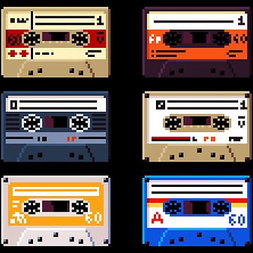 Artwork thumbnail, Cassettes Pixel Art by Retroperks
