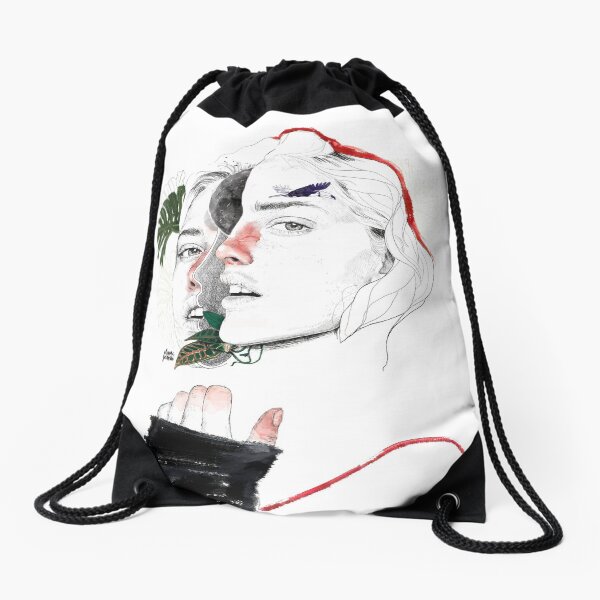 CELLULAR DIVISION II by elena garnu Drawstring Bag
