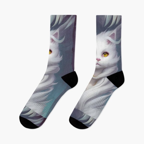 Item preview, White Cat - Modern Digital Art designed and sold by Ai-michiart.