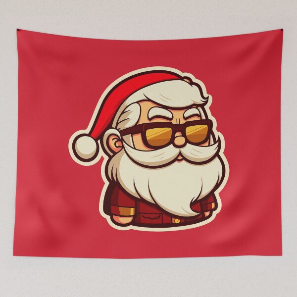 Item preview, Cool Santa Claus Wearing Sunglasses || Vector Art Christmas Sticker designed and sold by MadSwellDesigns.