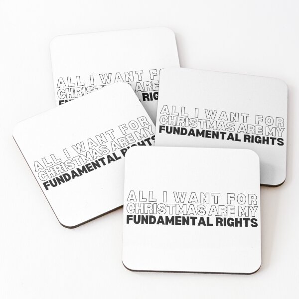 Item preview, ALL I WANT FOR CHRISTMAS ARE MY FUNDAMENTAL RIGHTS | FEMINIST CHRISTMAS QUOTE designed and sold by Festive Feminist.