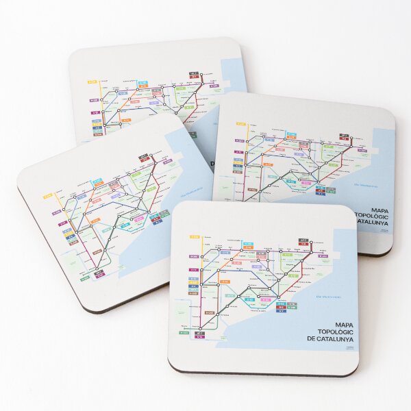 Item preview, Catalonia topological map metro style designed and sold by MartiRubio.