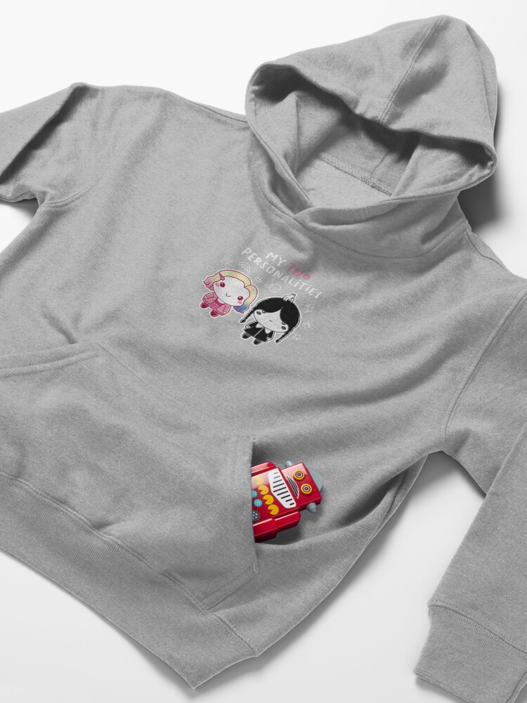Alternate view of Two personalities Kids Pullover Hoodie