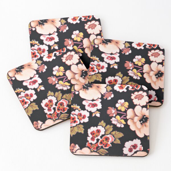 Item preview, Black and red flower pattern designed and sold by Bakesales.