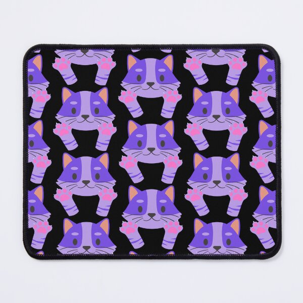 Item preview, A purple cat showing its claws with joy designed and sold by The-Blue-Feline.