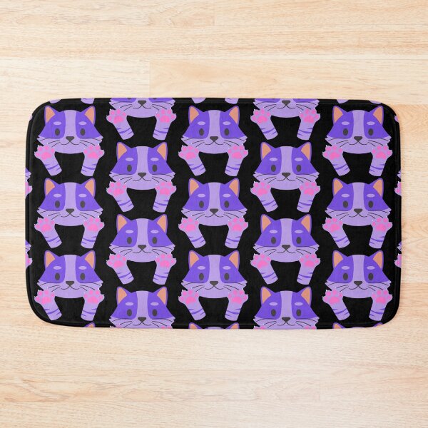 Item preview, A purple cat showing its claws with joy designed and sold by The-Blue-Feline.