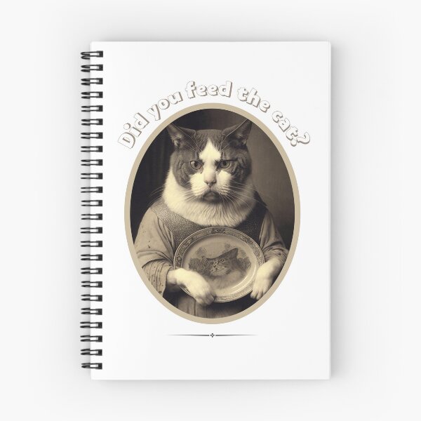 Item preview, Hungry cat with an empty plate did you feed the cat? designed and sold by GorinART.