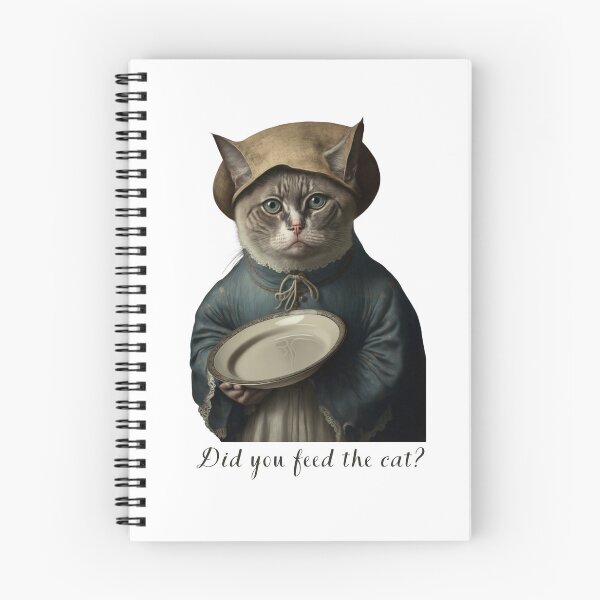 Item preview, Hungry cat with an empty plate did you feed the cat? designed and sold by GorinART.