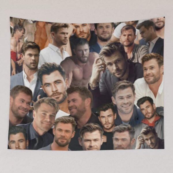 Item preview, chris hemsworth collage designed and sold by Rabias0.