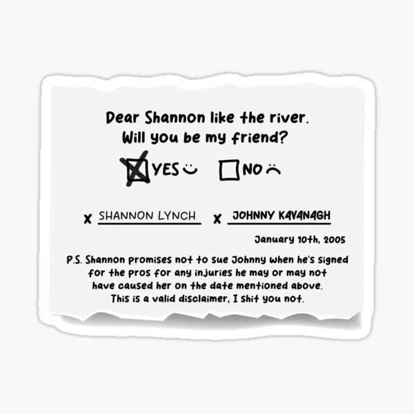 Johnny's Note, Boys of Tommen Sticker for Sale by Franchesca Abarca