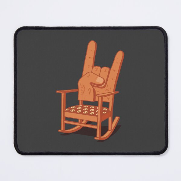 Item preview, This chair rocks! – Funny rock hand sign rocking chair joke designed and sold by thedesigngarden.