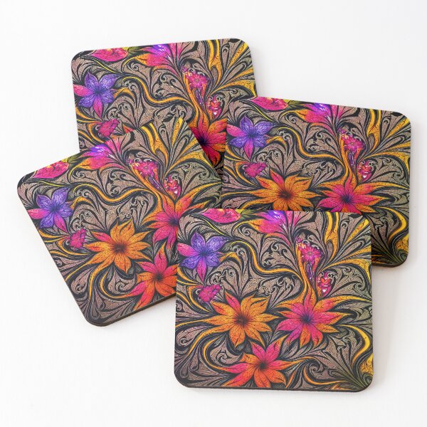 Item preview, Floral colorful wood relief carving No1. designed and sold by angelisart.