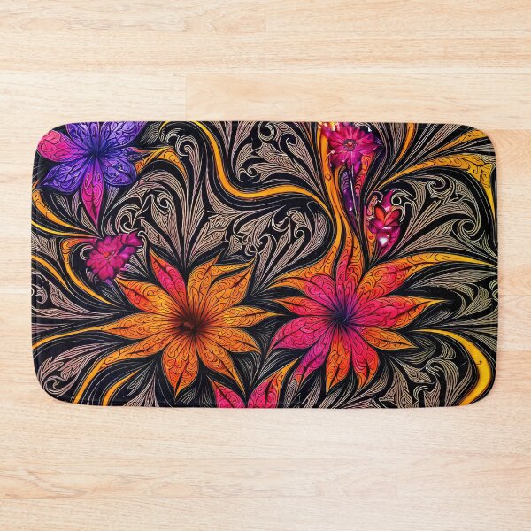 Item preview, Floral colorful wood relief carving No1. designed and sold by angelisart.