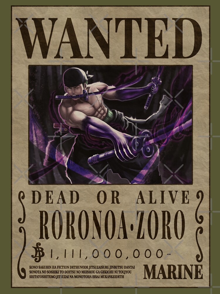 One Piece Wanted Poster 2 Set - Zoro & Sanji