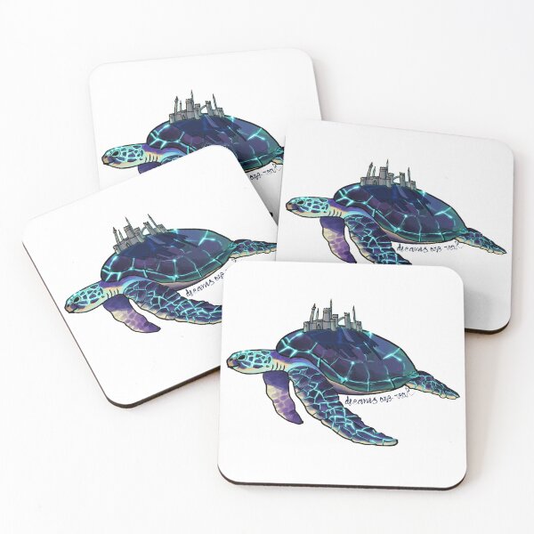 Item preview, Turtle carrying mythical kingdom on her back designed and sold by Solar1sArt.