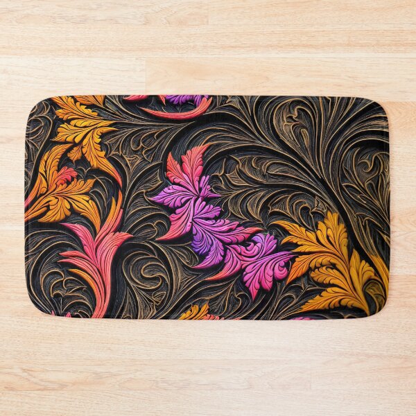 Item preview, Floral colorful wood relief carving No2. designed and sold by angelisart.