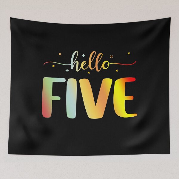 Item preview, Hello Five | 5 Year Old | 5th Birthday Girl designed and sold by AMINE  ★★★★★.
