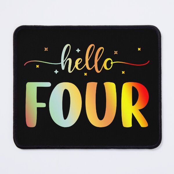 Item preview, Hello Four | 4 Year Old | 4th Birthday Girl designed and sold by AMINE ★★★★★.