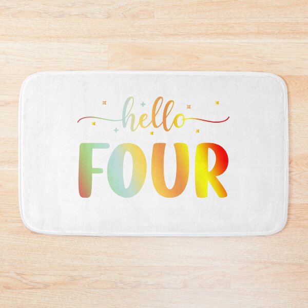 Item preview, Hello Four | 4 Year Old | 4th Birthday Girl designed and sold by AMINE  ★★★★★.