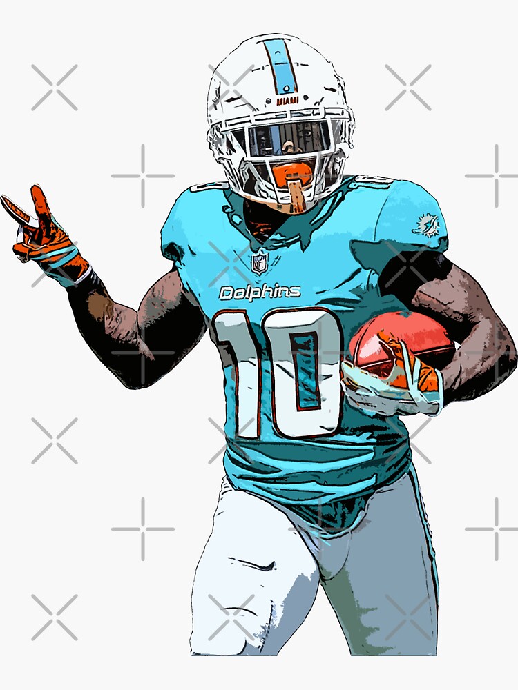 Tyreek Hill Peace Sign Miami Dolphins NFL Football Sports