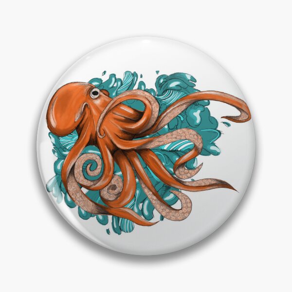 Item preview, Octopus with waves designed and sold by GraesArtistry.