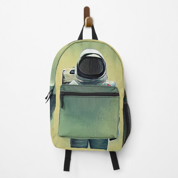 Item preview, Astronaut explores planet landscape retro designed and sold by badbug.
