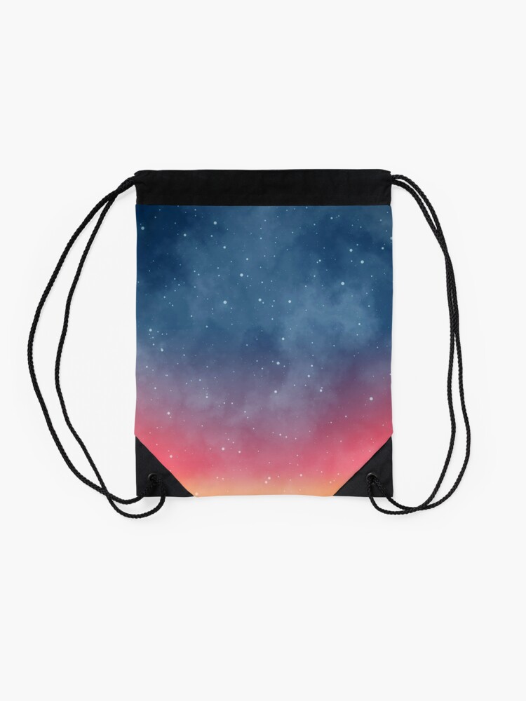 Alternate view of Abstract Borealis Sky Art Drawstring Bag