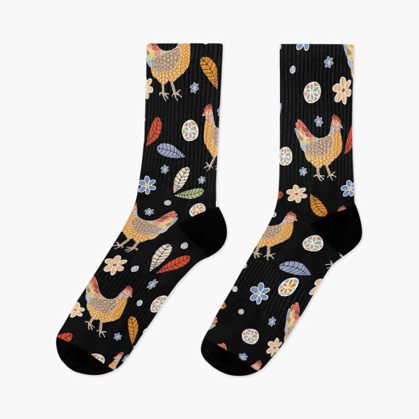 Item preview, Flock of hens on black designed and sold by Sarka Zuzanakova, Kukuckova.
