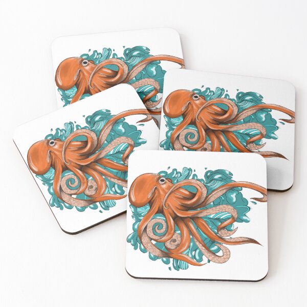 Item preview, Octopus with waves designed and sold by GraesArtistry.