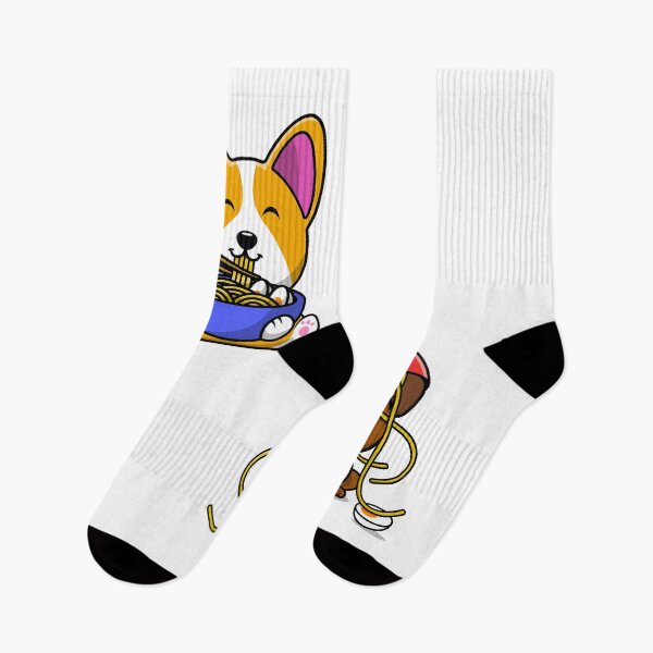 Artikelvorschau, Kleine Kawaii Hunde essen Ramen Nudeln. entworfen und verkauft von Sticker-Palace-.