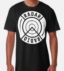RADAR RADIO ZURÜCK DRUCK / WEISS - GRIME Longshirt