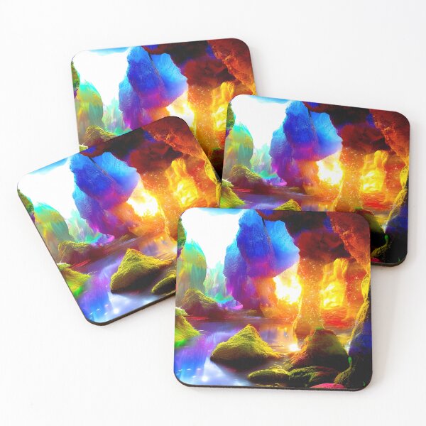 Item preview, Enchanted Caves a magical setting defined by vibrant colors designed and sold by Glimmersmith.