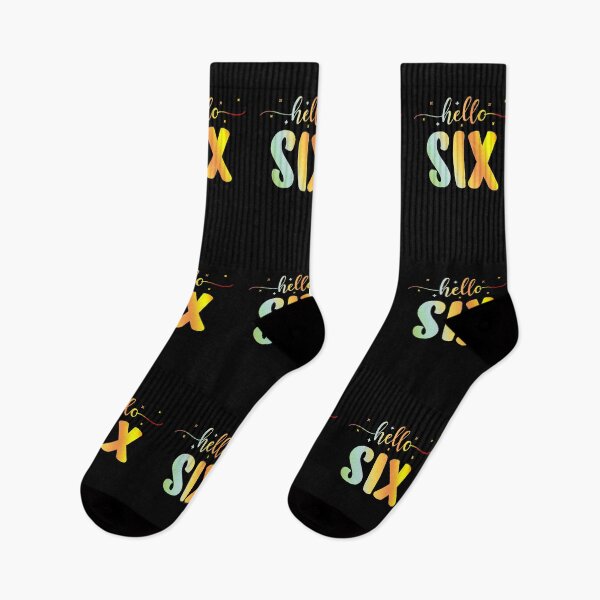 Item preview, Hello Six | Six Year Old | 6th Birthday Girl designed and sold by AMINE  ★★★★★.
