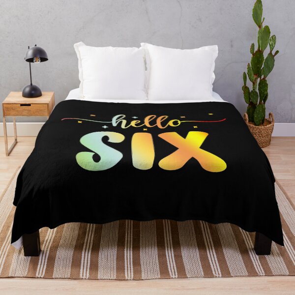 Item preview, Hello Six | Six Year Old | 6th Birthday Girl designed and sold by AMINE ★★★★★.