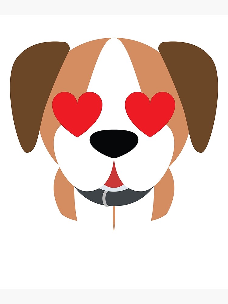 &quot;Boxer Hund Emoji&quot; Kunstdruck von HippoEmo Redbubble