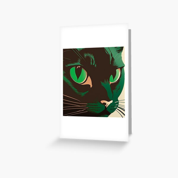 Deco Cat Greeting Card