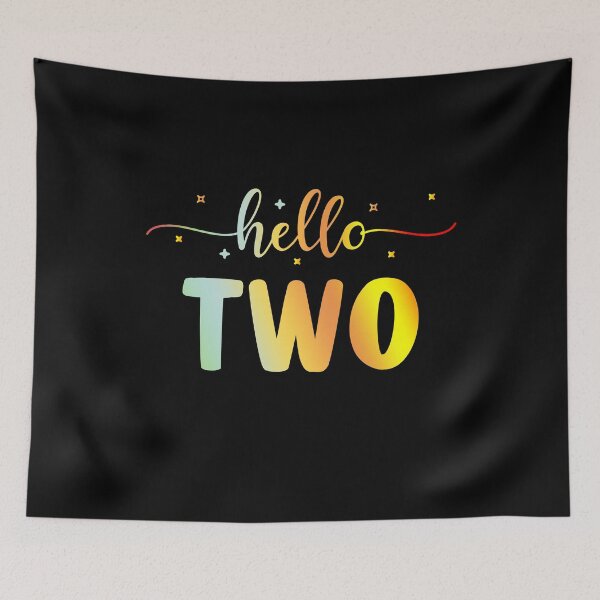 Item preview, Hello Two | Two Year Old | 2th Birthday Girl designed and sold by AMINE  ★★★★★.