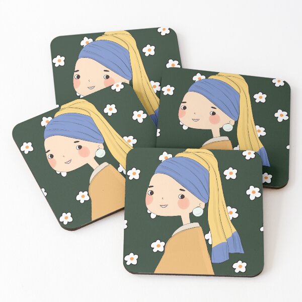 Item preview, cute girl with a pearl earring  designed and sold by ArtsByAsia.