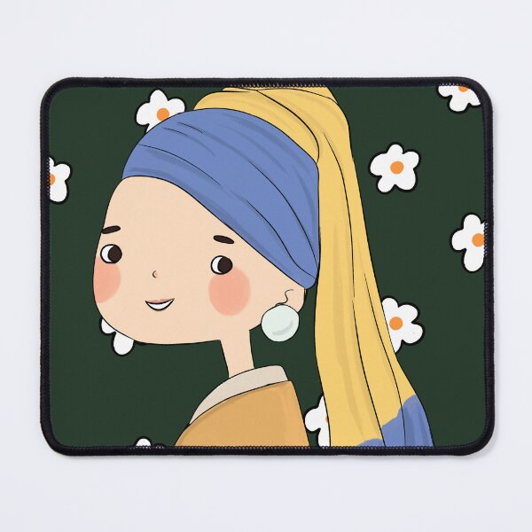 Item preview, cute girl with a pearl earring designed and sold by ArtsByAsia.