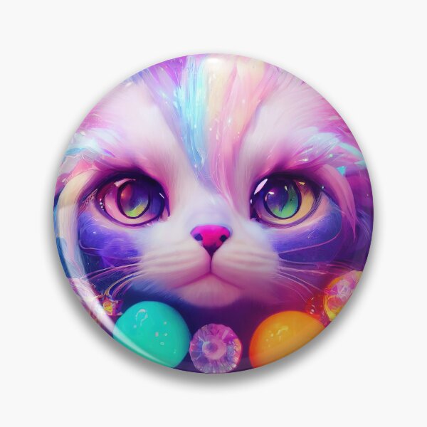 Item preview, Сolorful glamorous portrait of a cat designed and sold by NadiiaSemyroz.