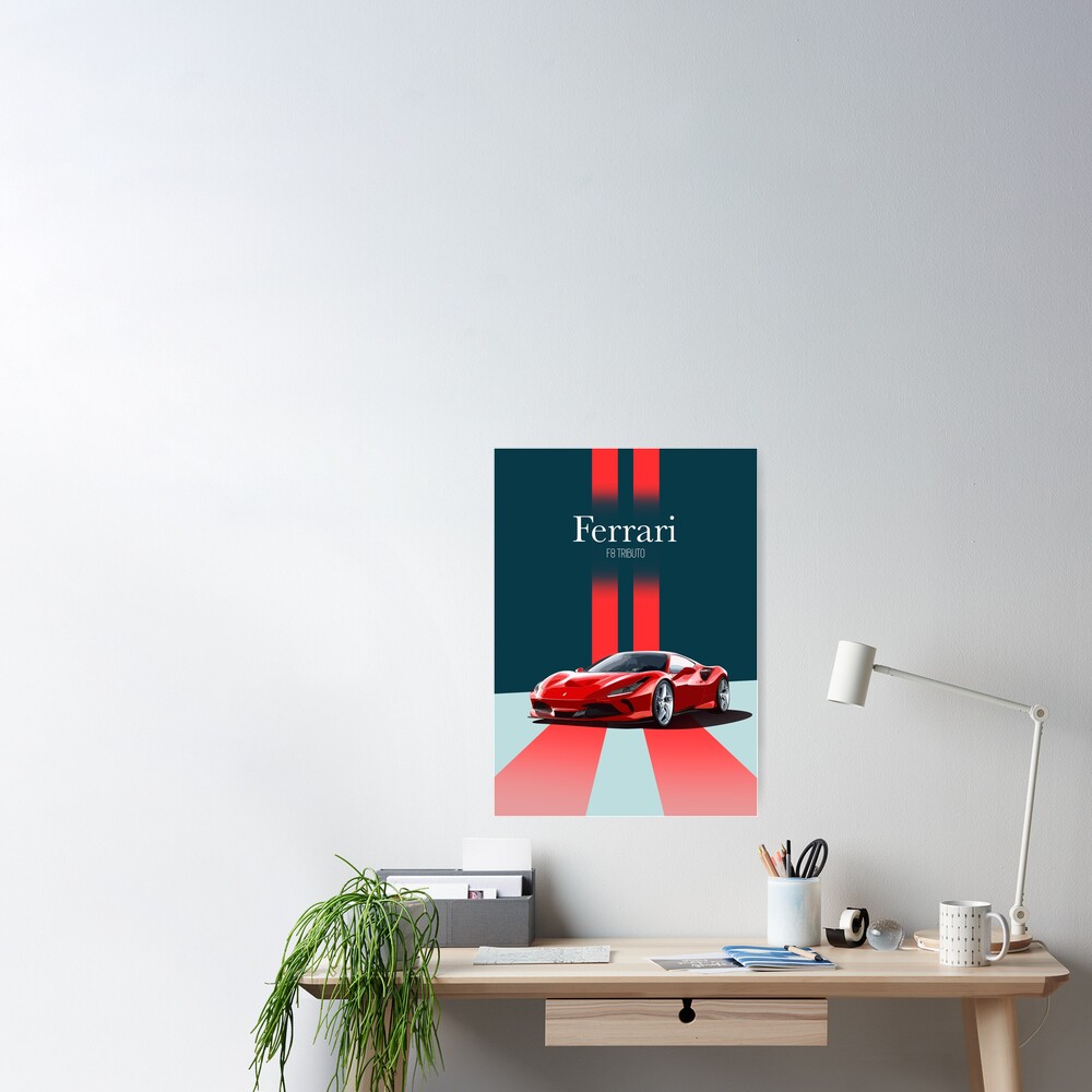 Ferrari F8 Tributo Poster for Sale by BoukdeRoeck