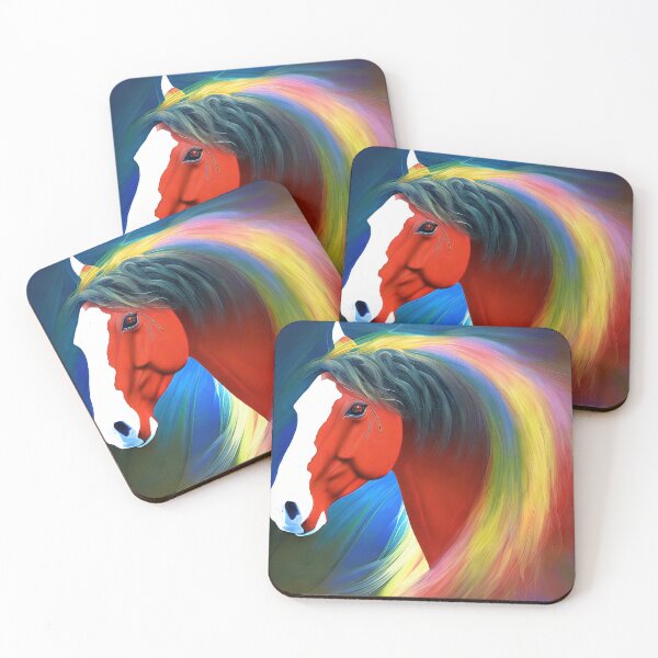 Item preview, Colorful horse head painting designed and sold by angelisart.