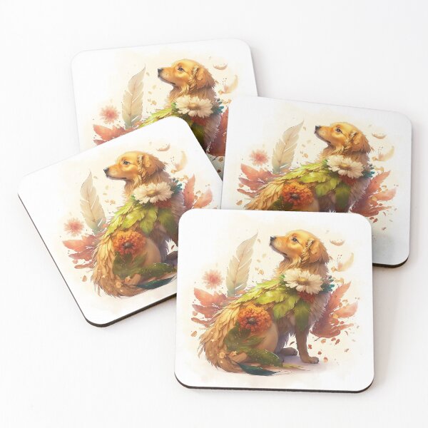 Item preview, Beautiful Golden Retriever Floral Design designed and sold by Deanna Cathcart.